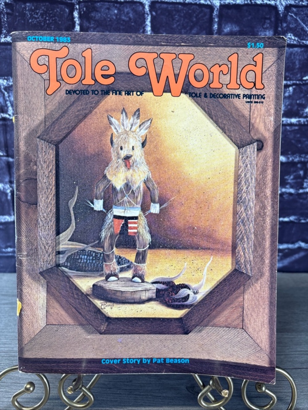 Tole World Magazine October 1983 - Decorative Painting Cover (Orange, Brown)